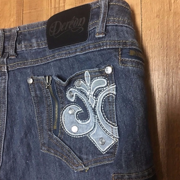 DEREON OPEN LEG SKINNY JEANS ZIP & BUTTON CLOSURE - Picture 7 of 8